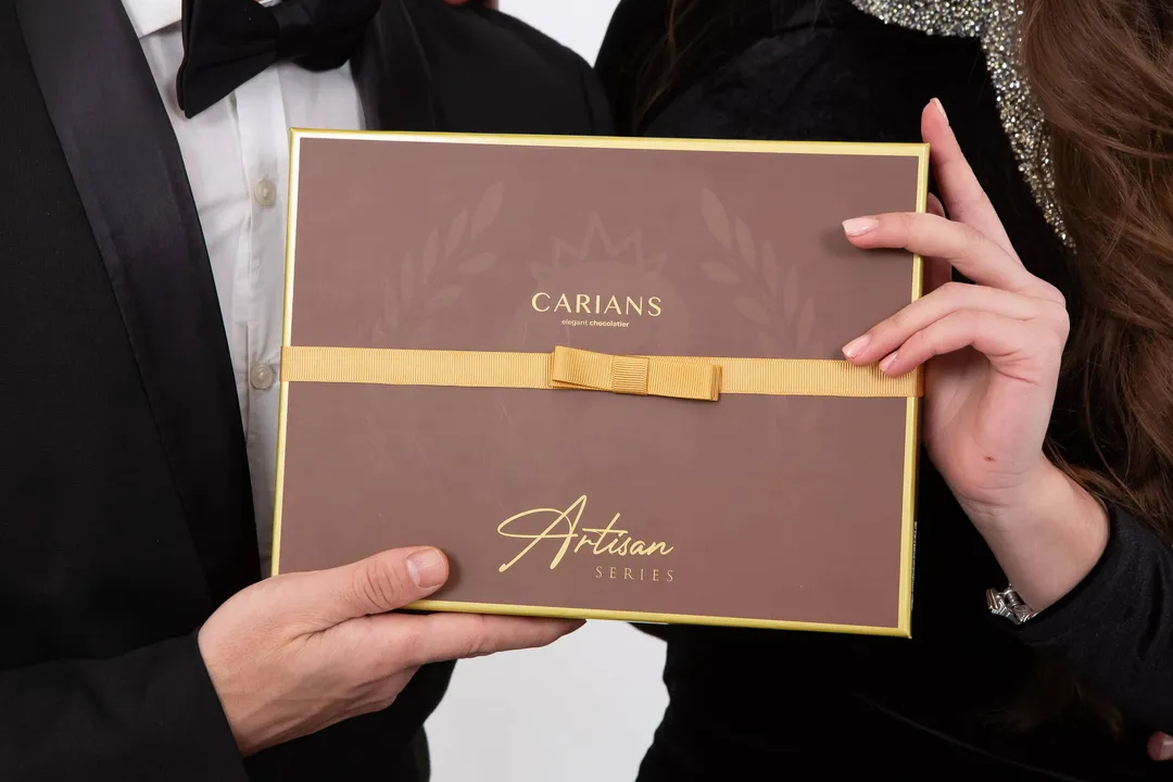 Valentine's Day Luxury Chocolate Gift Box Premium Quality, Gold Ribbon