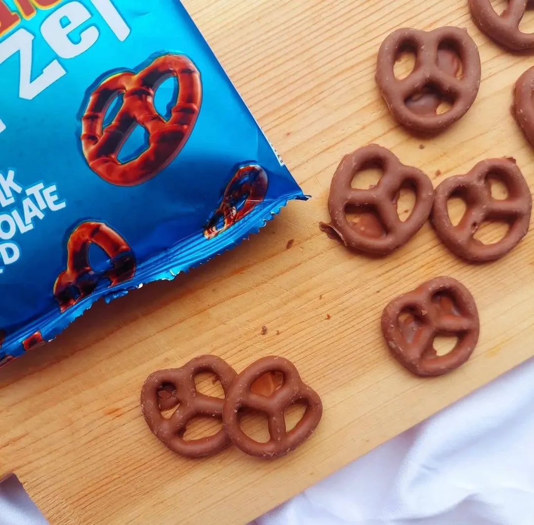 Chocolate Coated Mini Pretzel - 12 Packs in 1 Case 