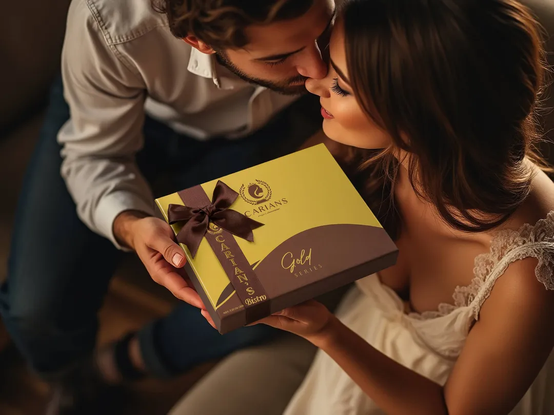  Valentine's Chocolate Gift Box Gold Collection, Premium Luxury Box