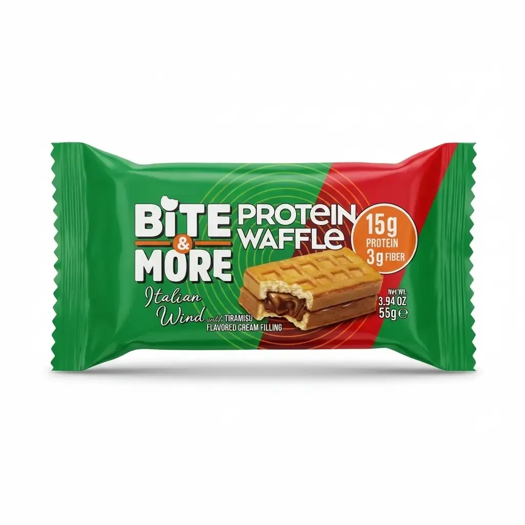 Bite Protein Waffle with Tramisu Flavoured Cream Filling