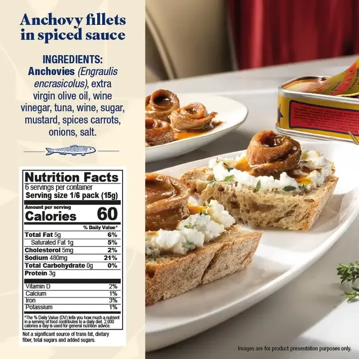 Rizzoli Anchovy Fillets in Spicy Sauce 3.17oz
