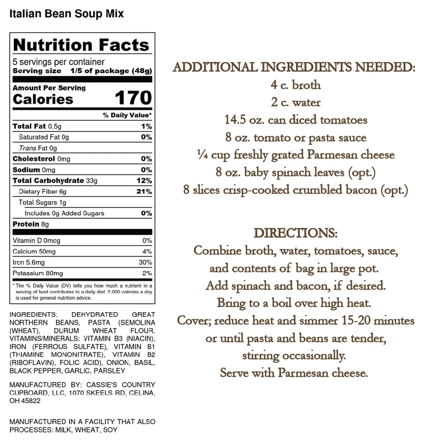 Italian Bean Soup Mix