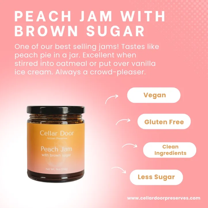 Peach Jam with Brown Sugar