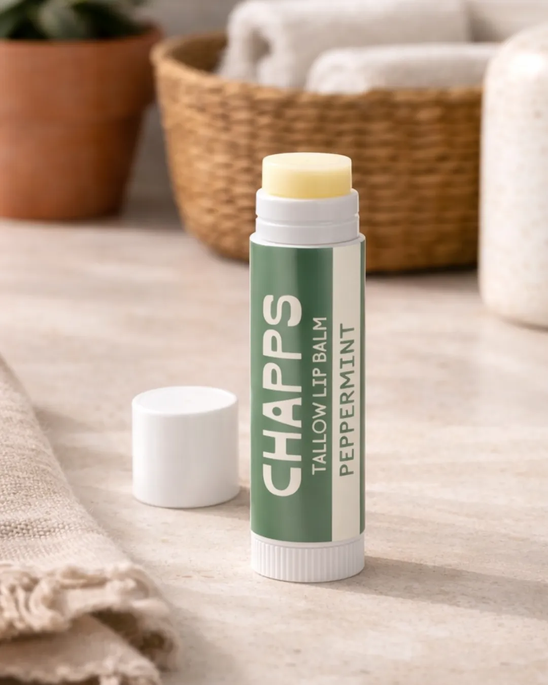 Chapps Tallow Lip Balm — Case of 18 (Counter Display)