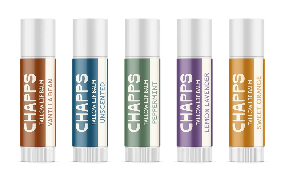 Chapps Tallow Lip Balm — Case of 18 (Counter Display)