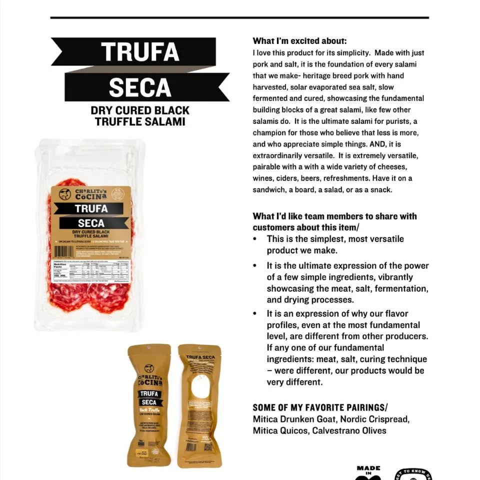 Trufa Seca - Slow Cured Black Truffle Salami