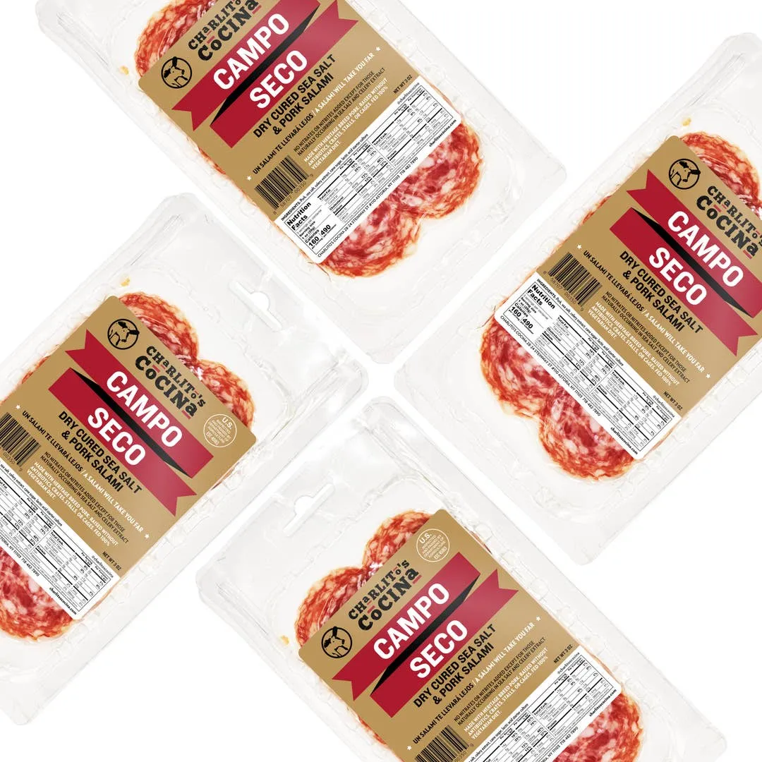 Campo Seco - Slow Cured Sea Salt and Pork Salami  Pre-Sliced