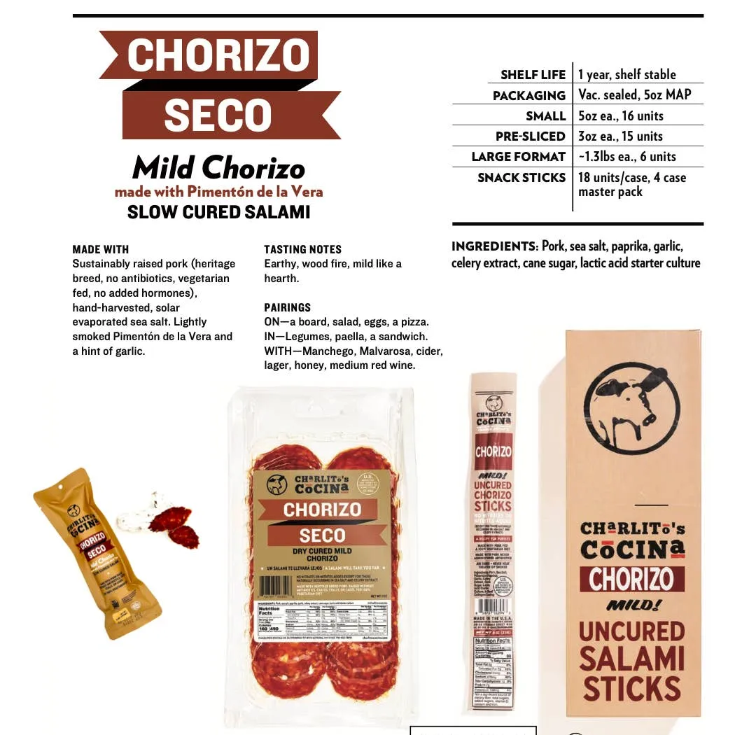 Chorizo Seco - Slow Cured Mild Chorizo