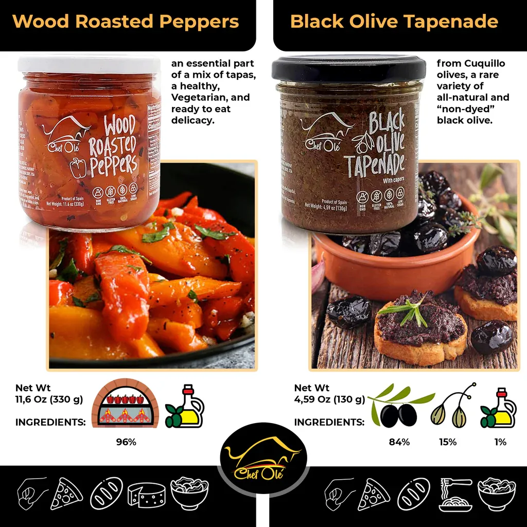 Nadal Chef Ole's Party Set of 5 Healthy Tapenades/Dips