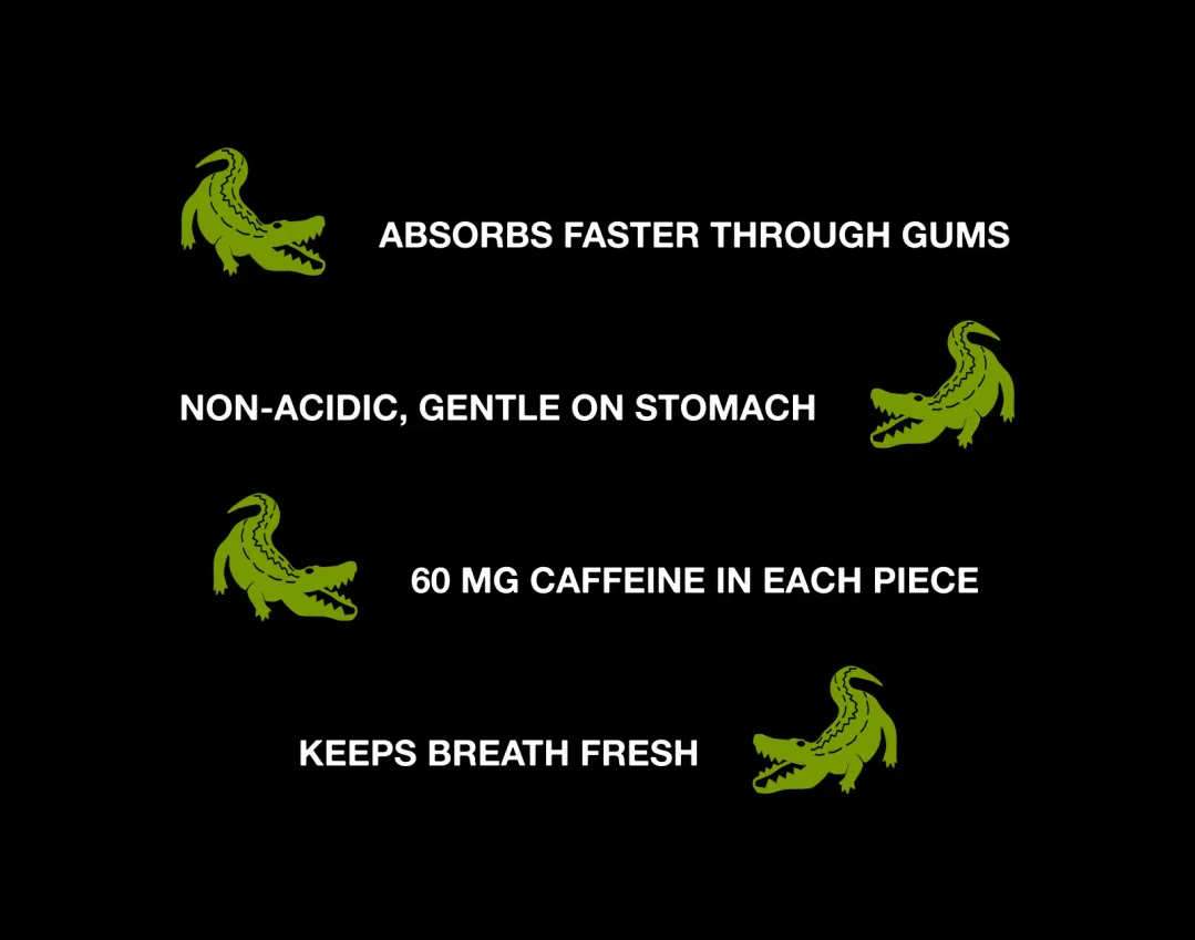 Chew Gum - Mint Flavored Caffeine Gum
