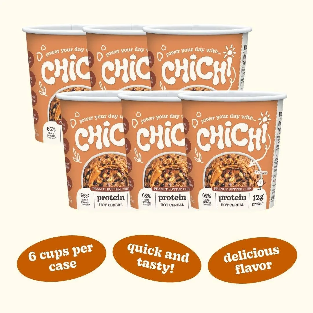 ChiChi Peanut Butter Chip Hot Cereal Cup | 12g Protein