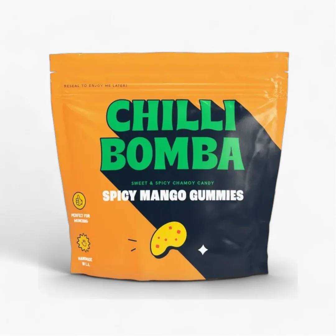 Chilli Bomba Spicy Mango Chili Chamoy Gummies 8oz Bag / 6ct