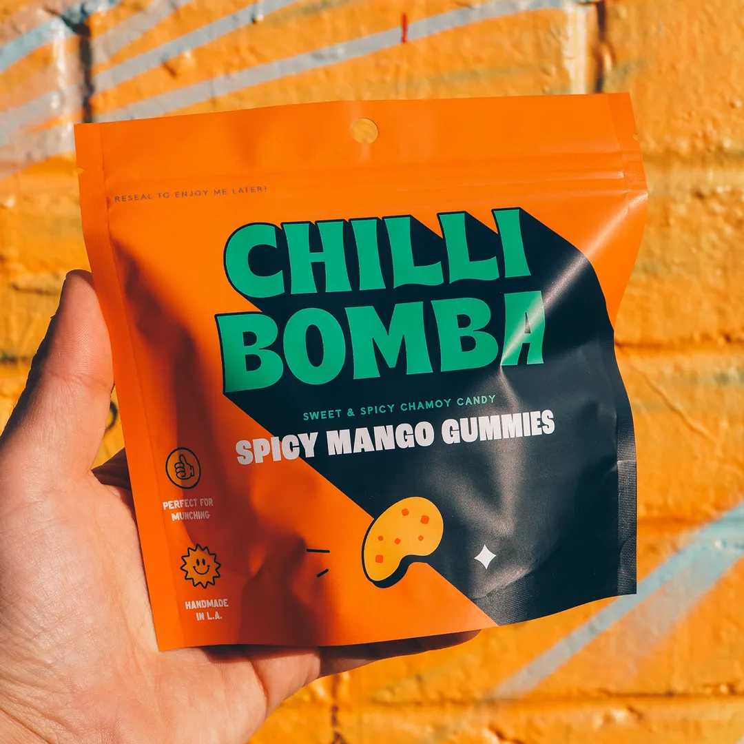 Chilli Bomba Spicy Mango Chili Chamoy Gummies 8oz Bag / 6ct