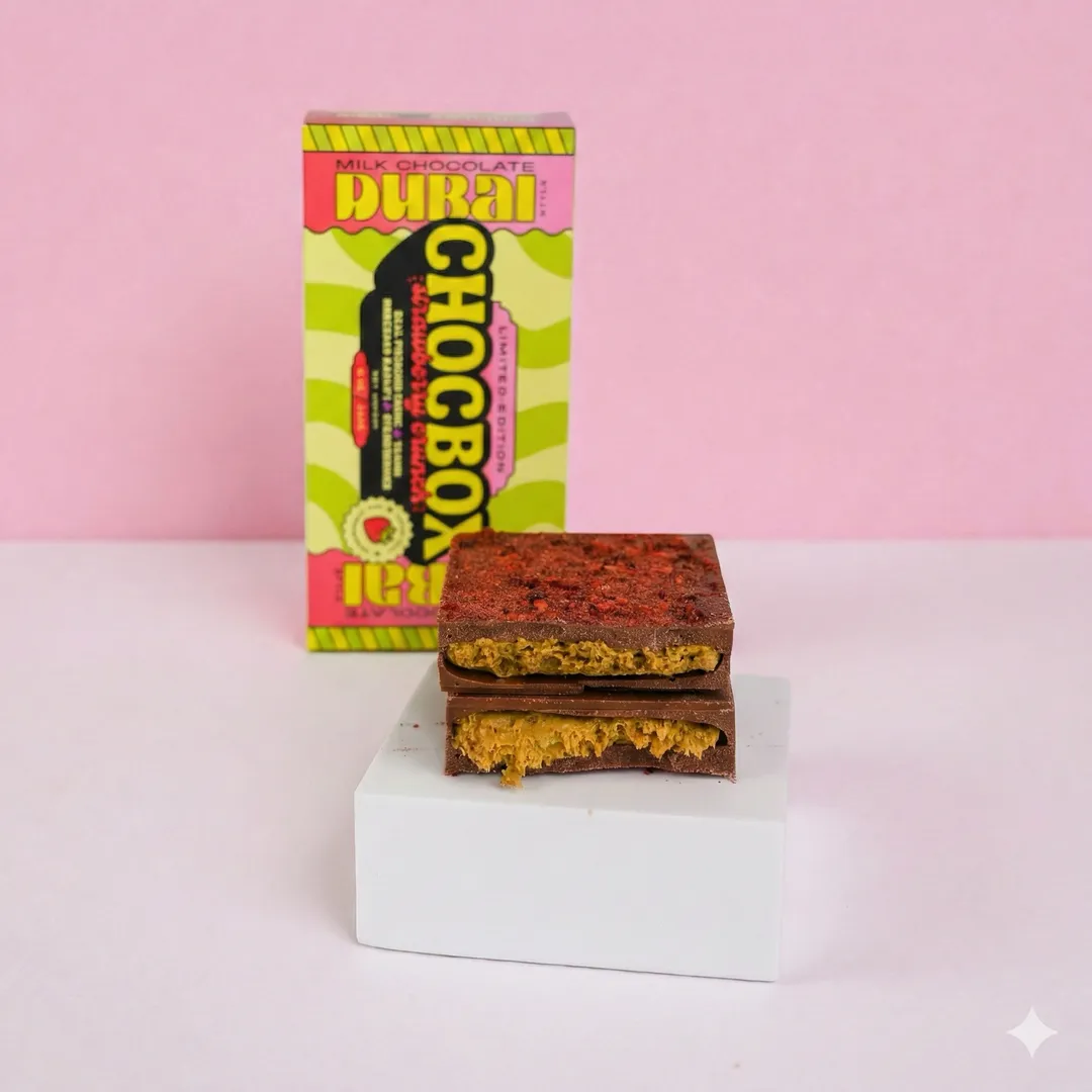 Chocbox - Strawberry Crunch Dubai Chocolate Bar variant