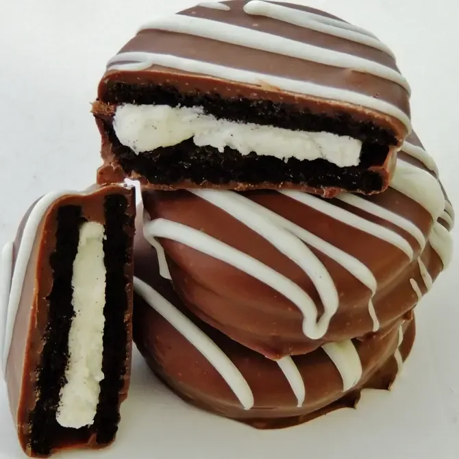 Chocolate Dipped Cookies - Vanilla Cream