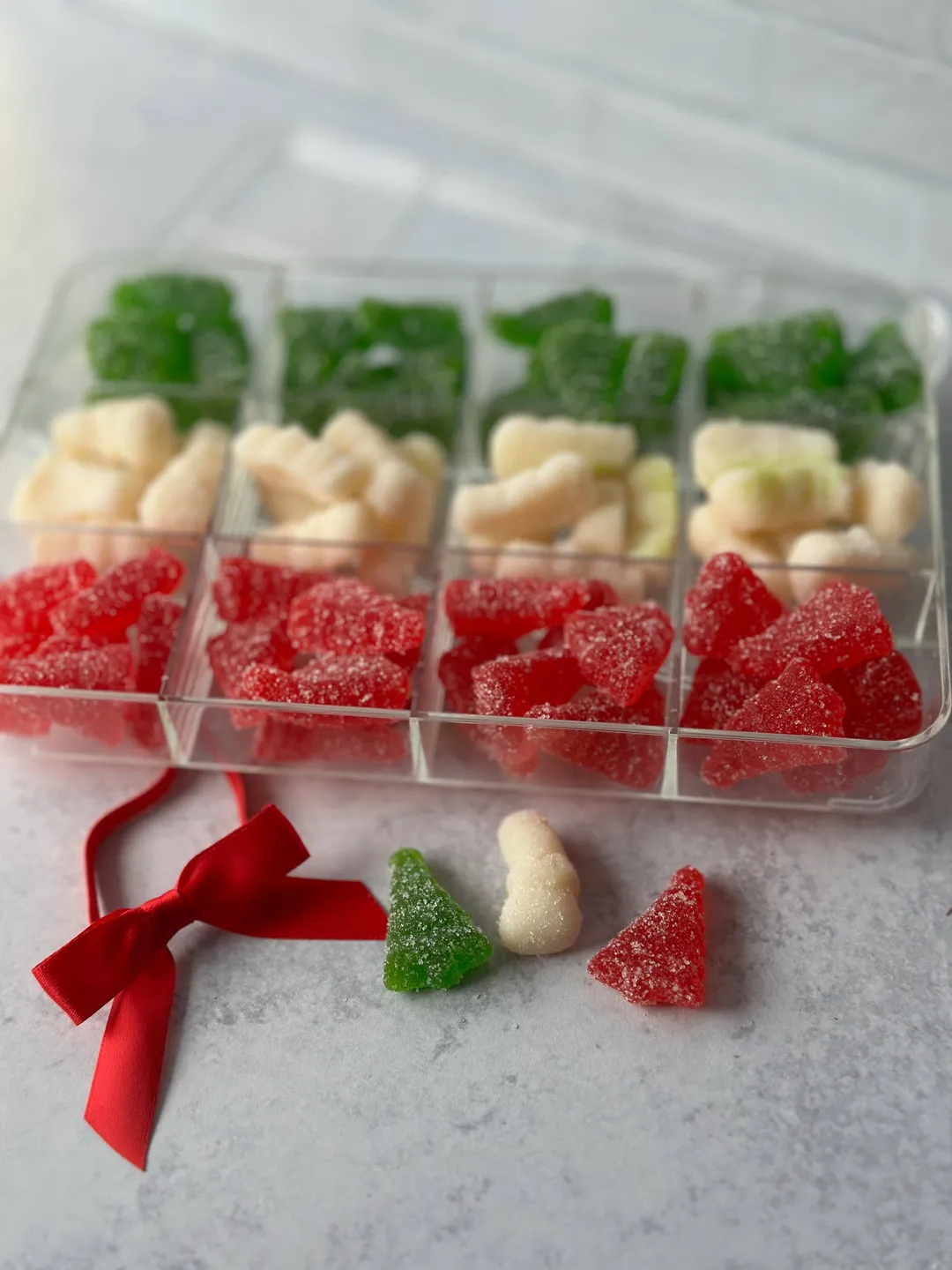Alabanese Christmas Tree & Snowman Sanded Gummy Box