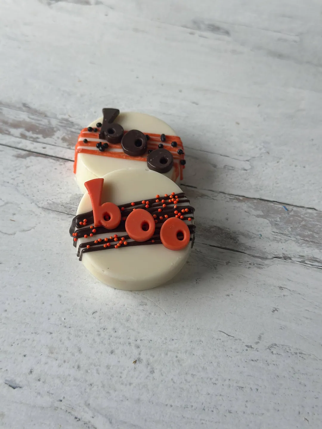 Boo Halloween Chocolate Covered Oreos