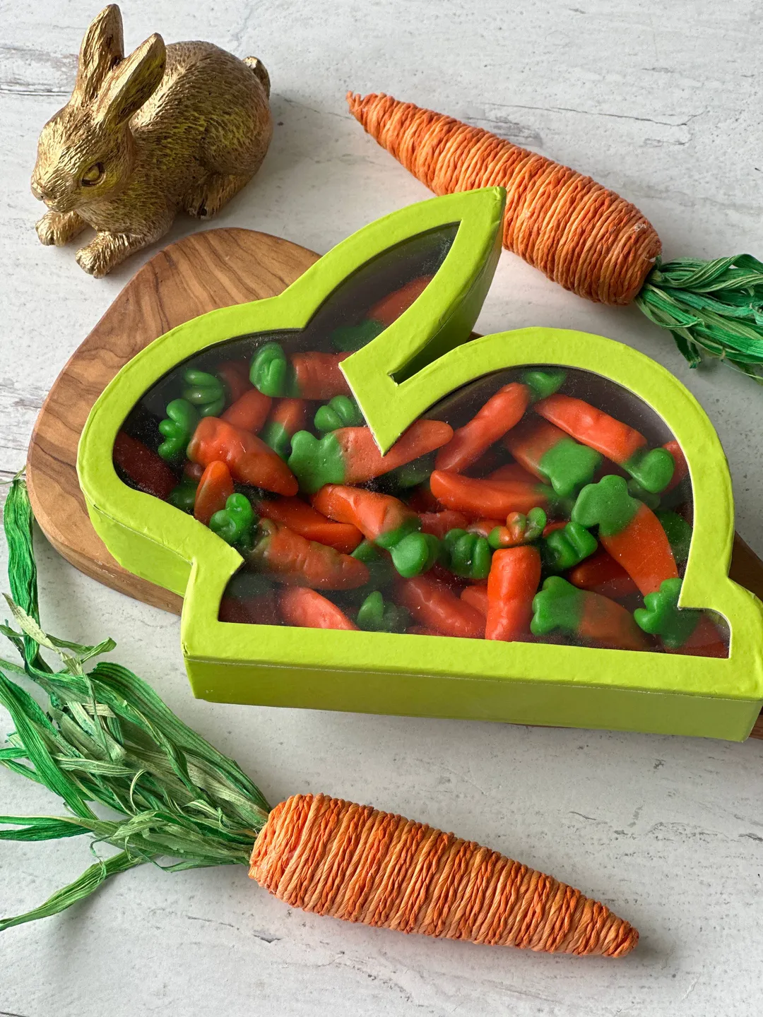 Bunny Box Filled with Carrot Gummy Candy