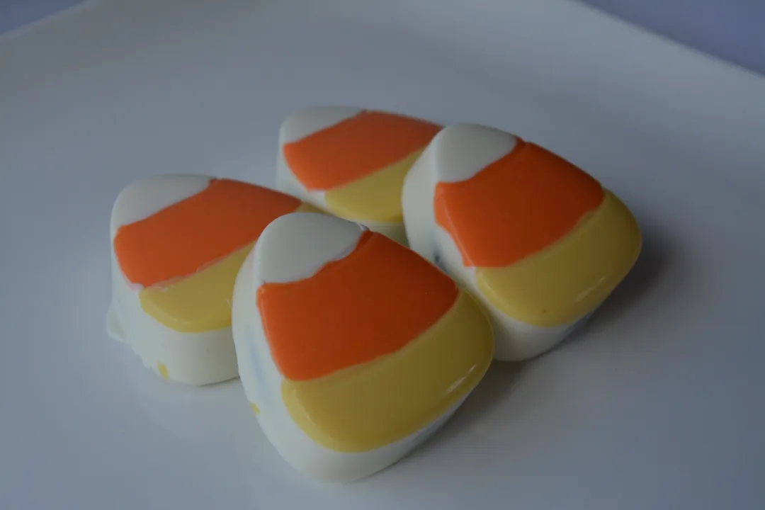 Candy Corn shaped Chocolate Covered Oreo
