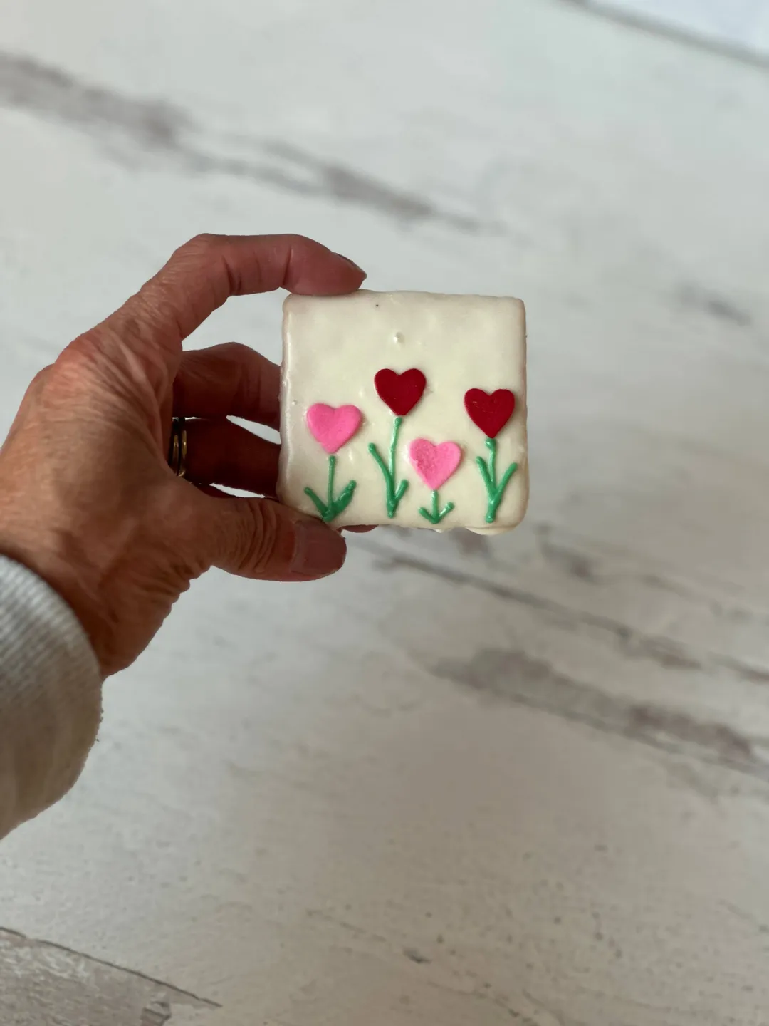 Chocolate Covered Graham Cracker Heart Garden