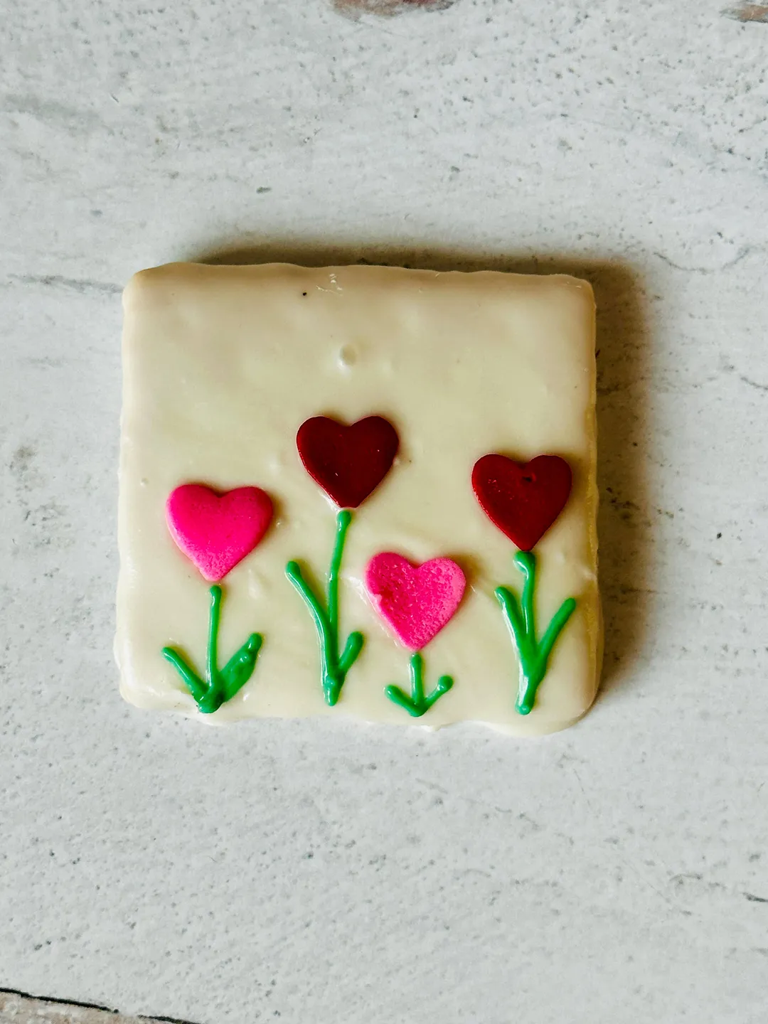 Chocolate Covered Graham Cracker Heart Garden