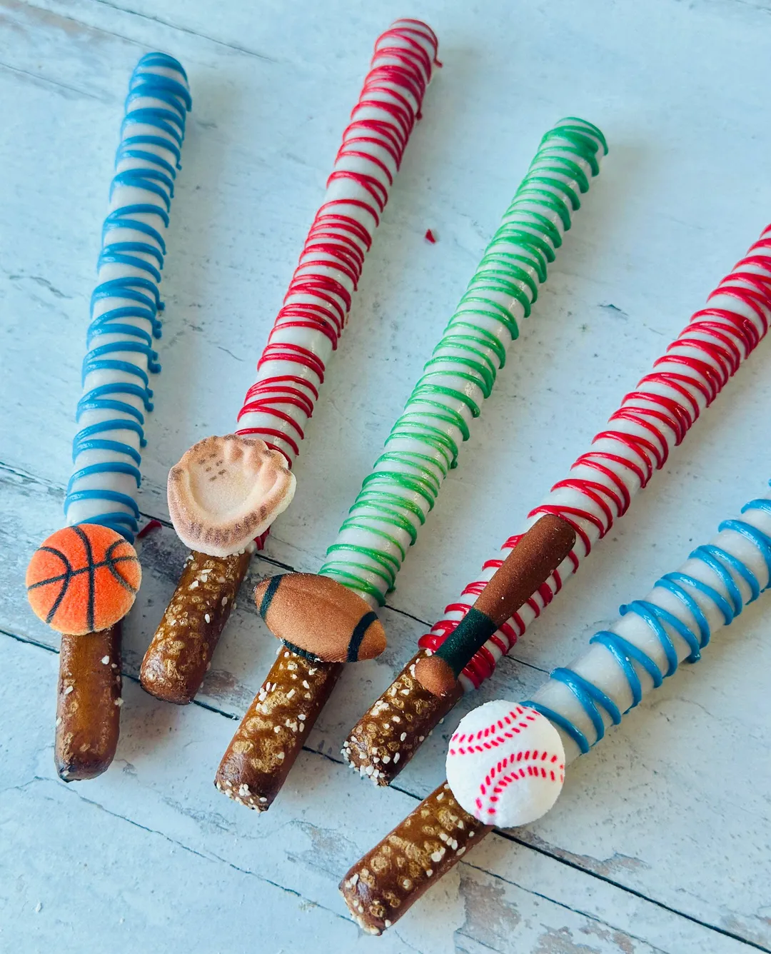 Chocolate Covered Sports Themed Pretzels 