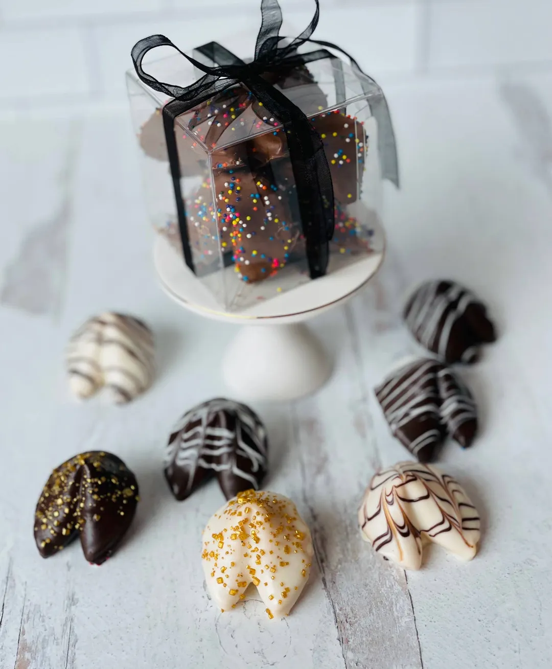 Chocolate Dipped Fortune Cookies