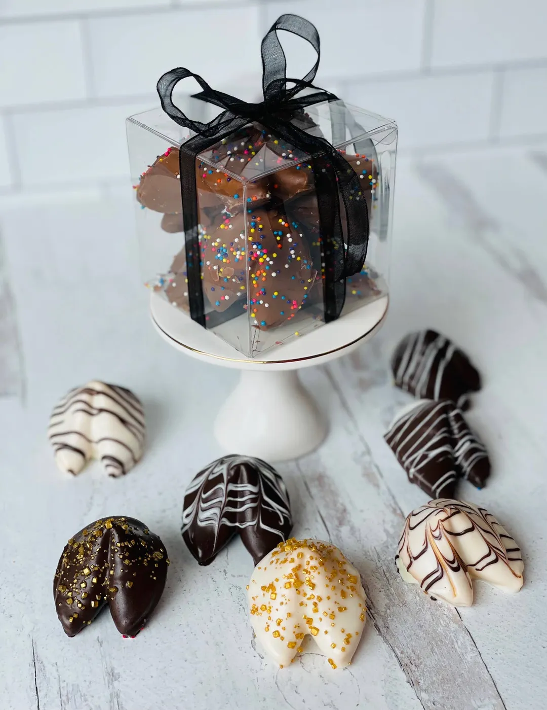 Chocolate Dipped Fortune Cookies
