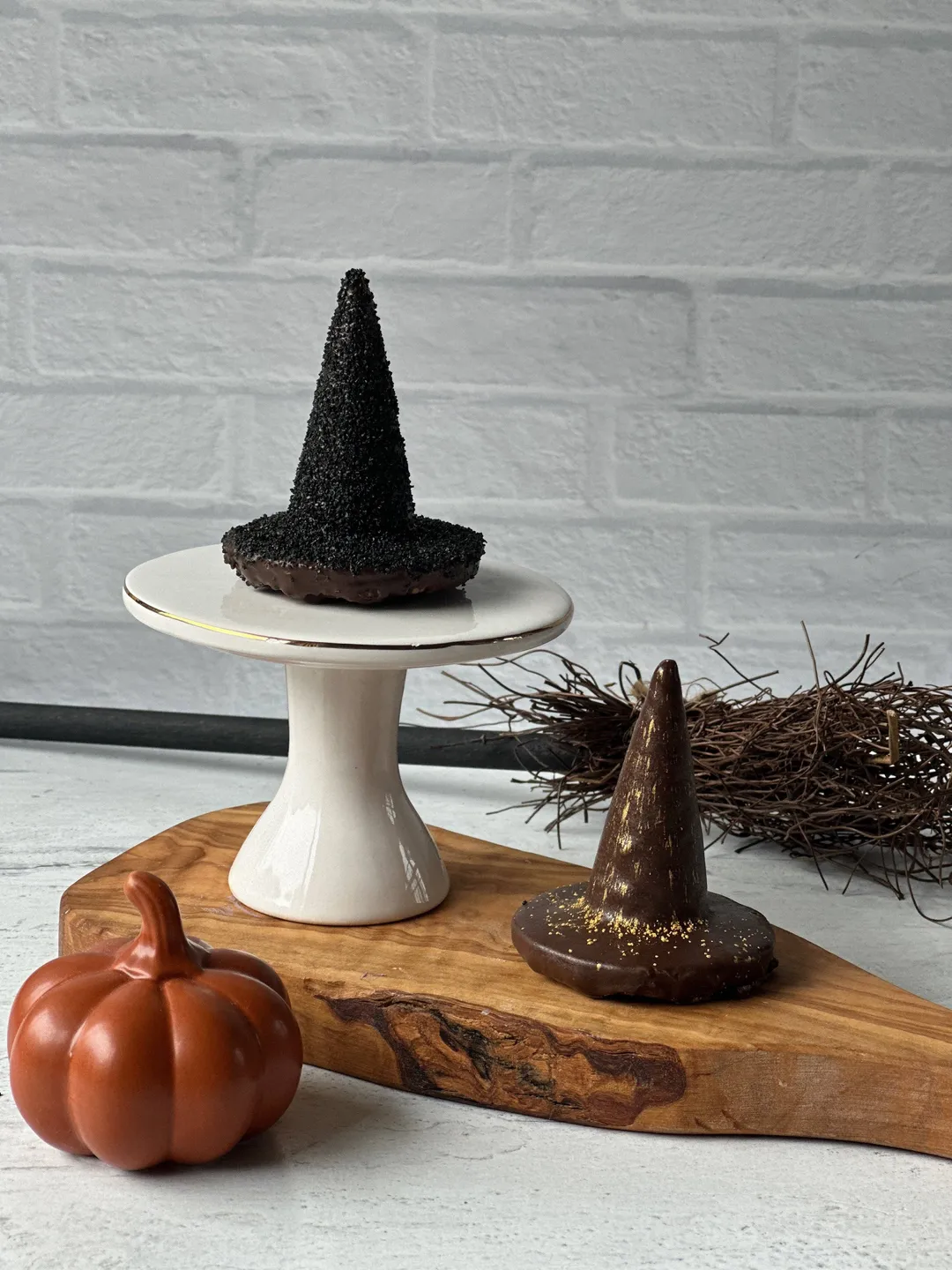 Chocolate Dipped Witch Waffle Cone