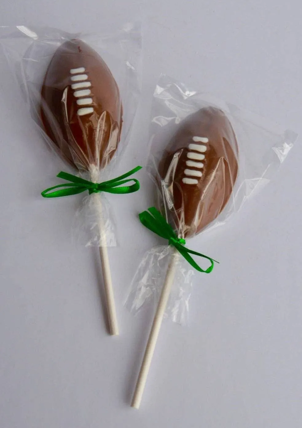Chocolate Football Lollipops 
