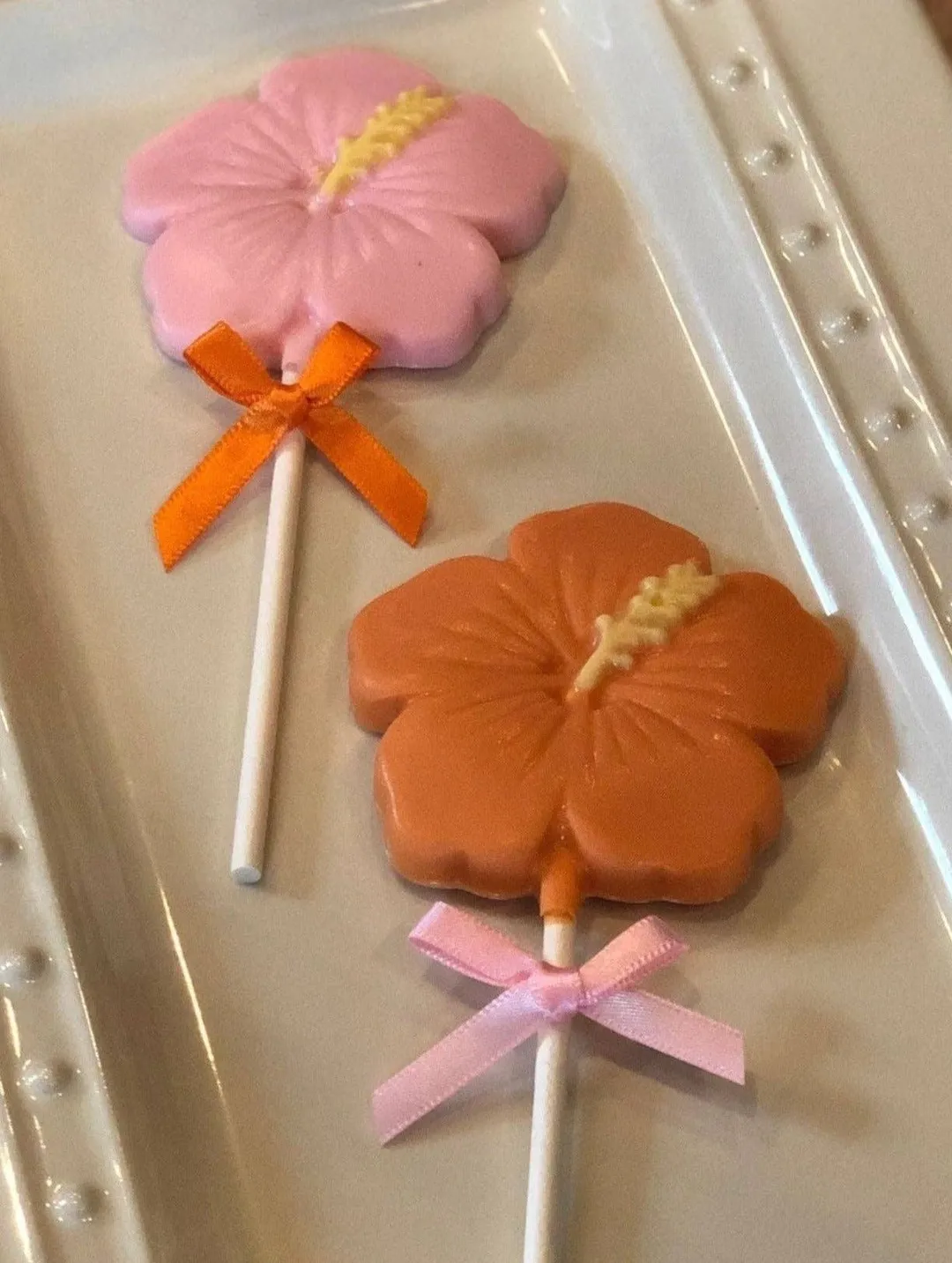 Chocolate Hibiscus Flower Lollipop