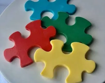 Chocolate Puzzle Pieces, Autism Awareness variant