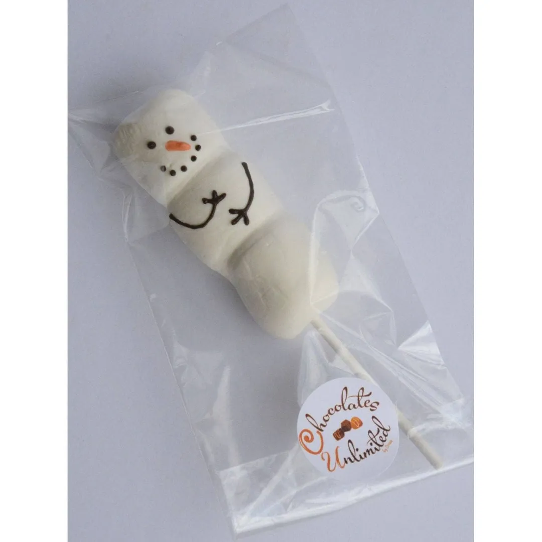 Chocolate Snowman Marshmallow on Stick 
