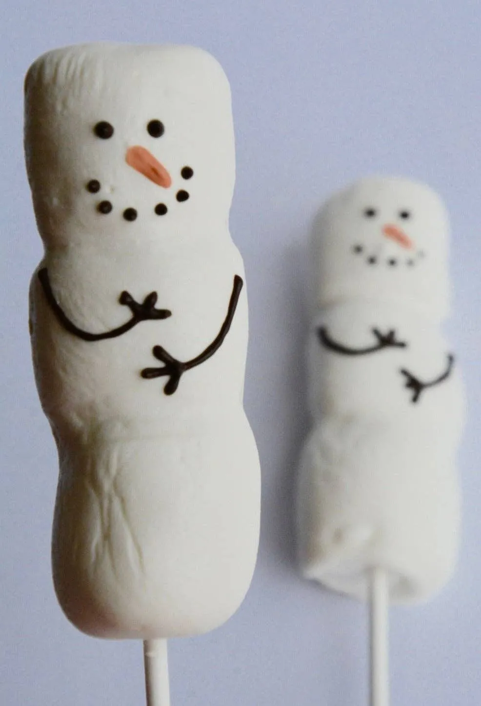 Chocolate Snowman Marshmallow on Stick 