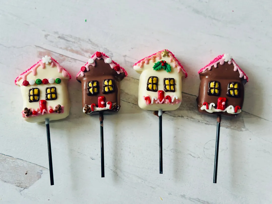 Christmas House Chocolate Covered Marshmallows