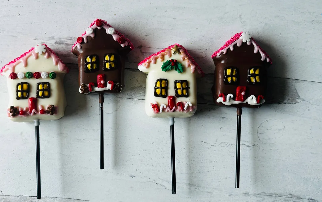 Christmas House Chocolate Covered Marshmallows