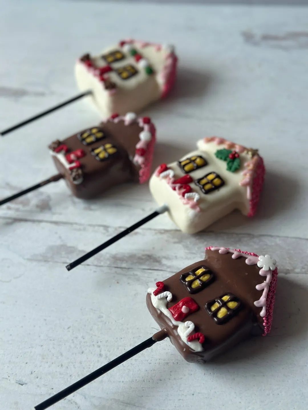 Christmas House Chocolate Covered Marshmallows