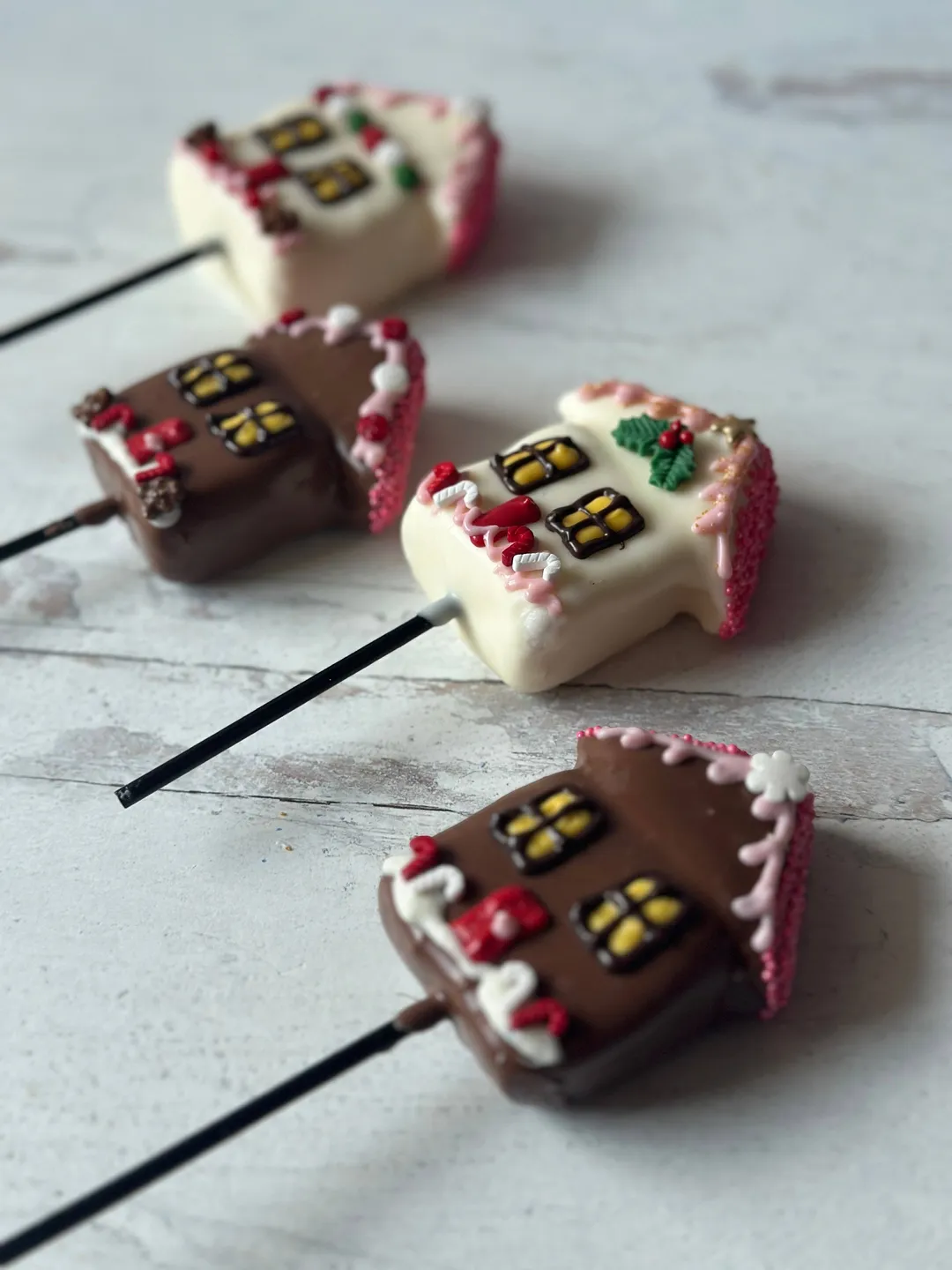 Christmas House Chocolate Covered Marshmallows
