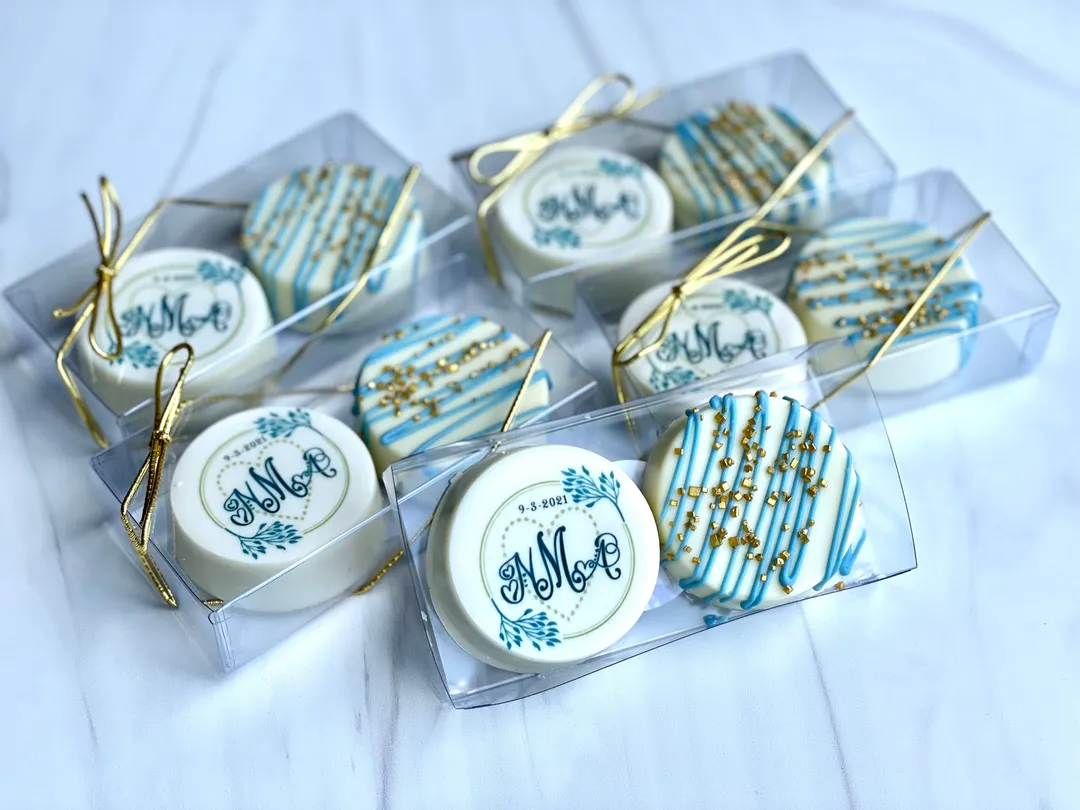 Custom Personalized Chocolate Dipped Cookies
