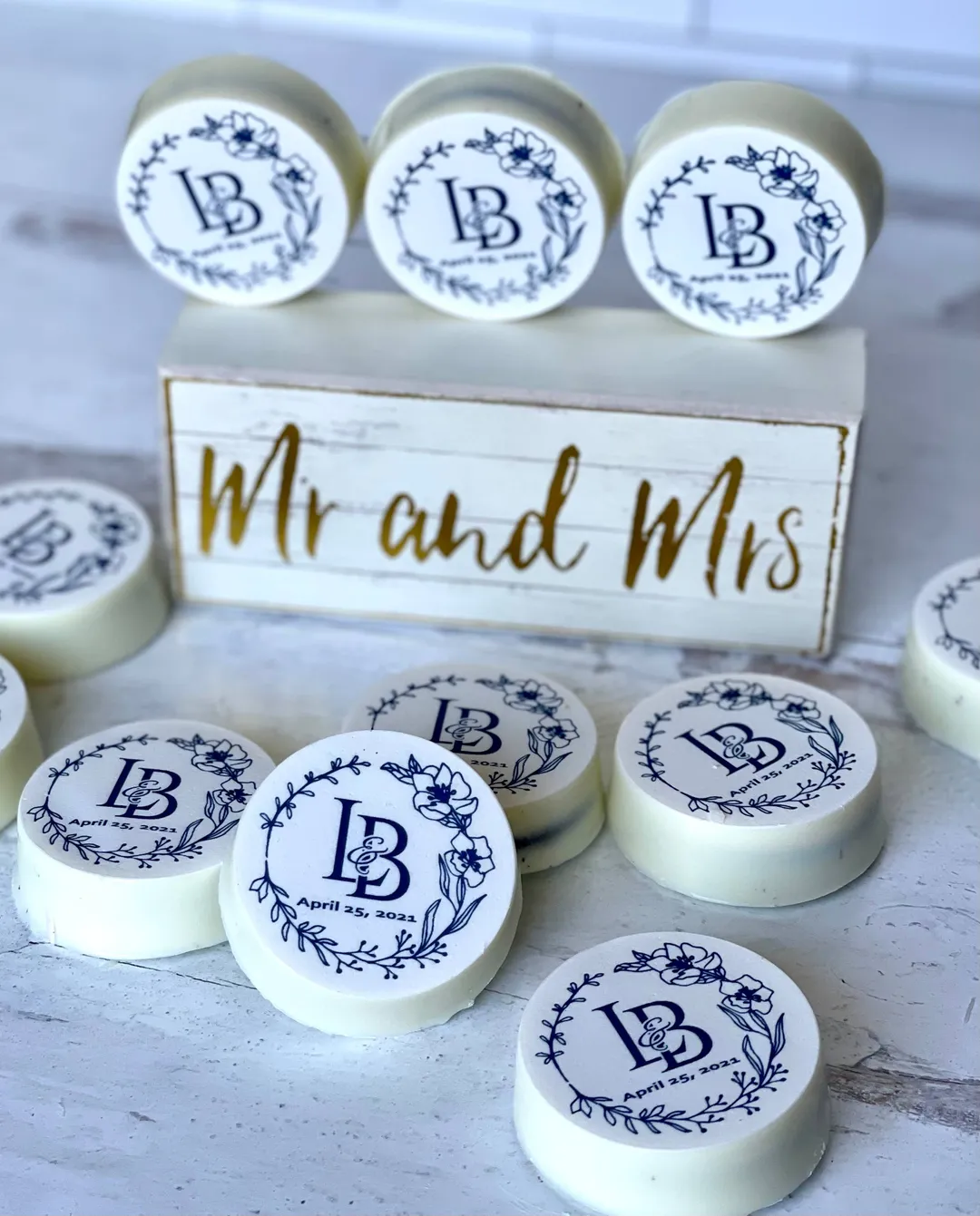Custom Personalized Chocolate Dipped Cookies