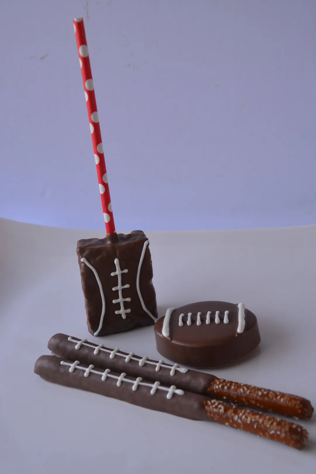 Football Chocolate Rice Crispy Treats 