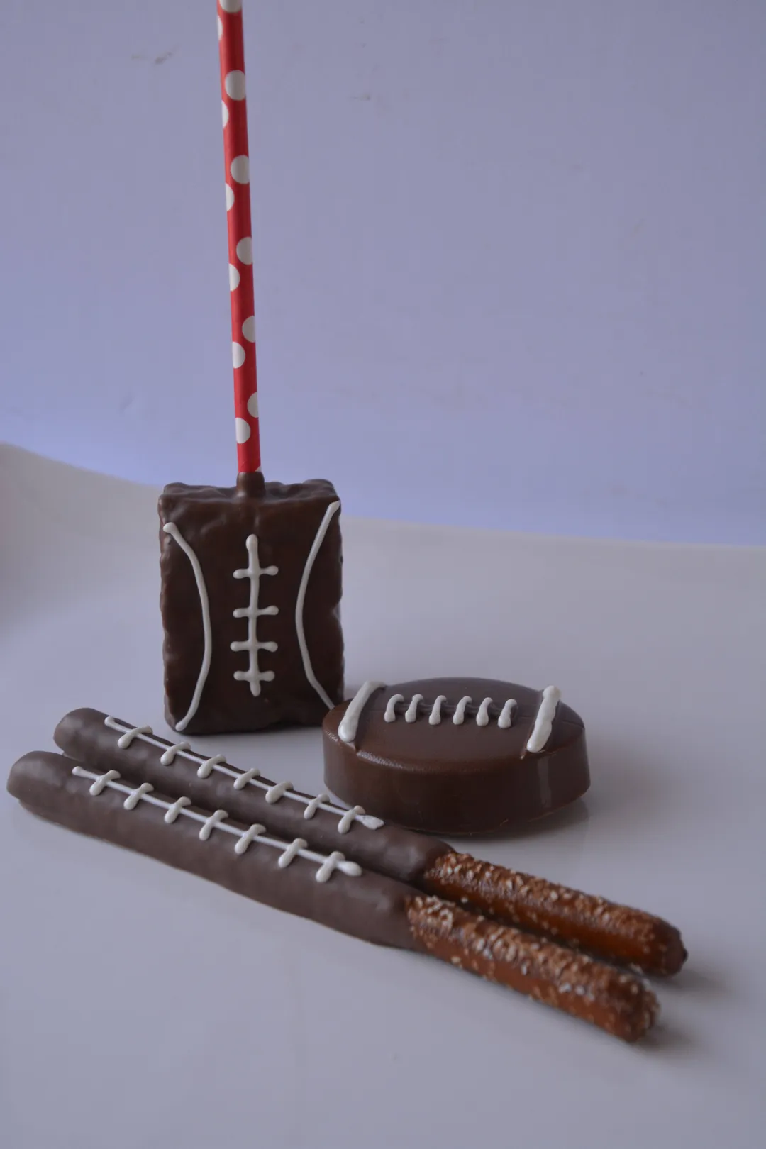 Football Chocolate Rice Crispy Treats 