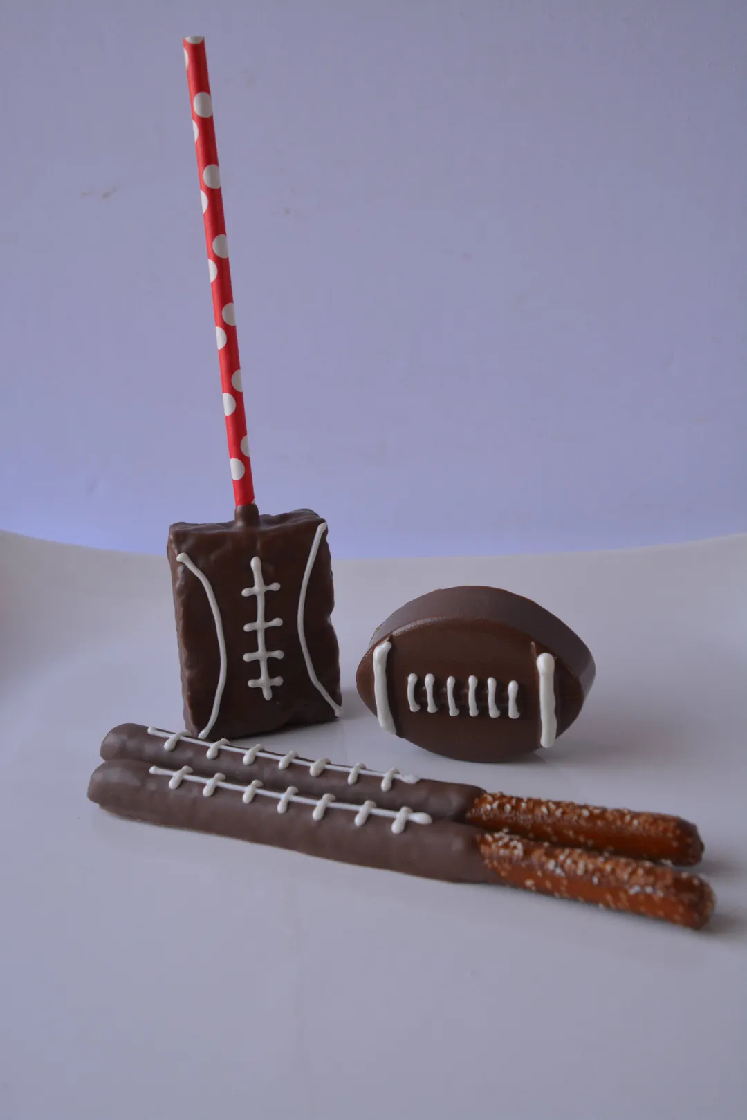Football Chocolate Rice Crispy Treats 