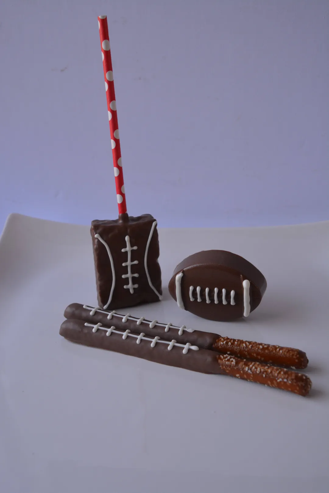 Football Chocolate Rice Crispy Treats 
