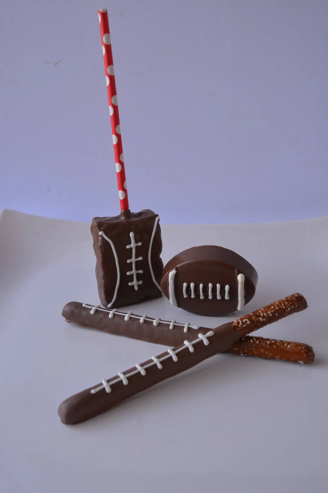 Football Chocolate Rice Crispy Treats 