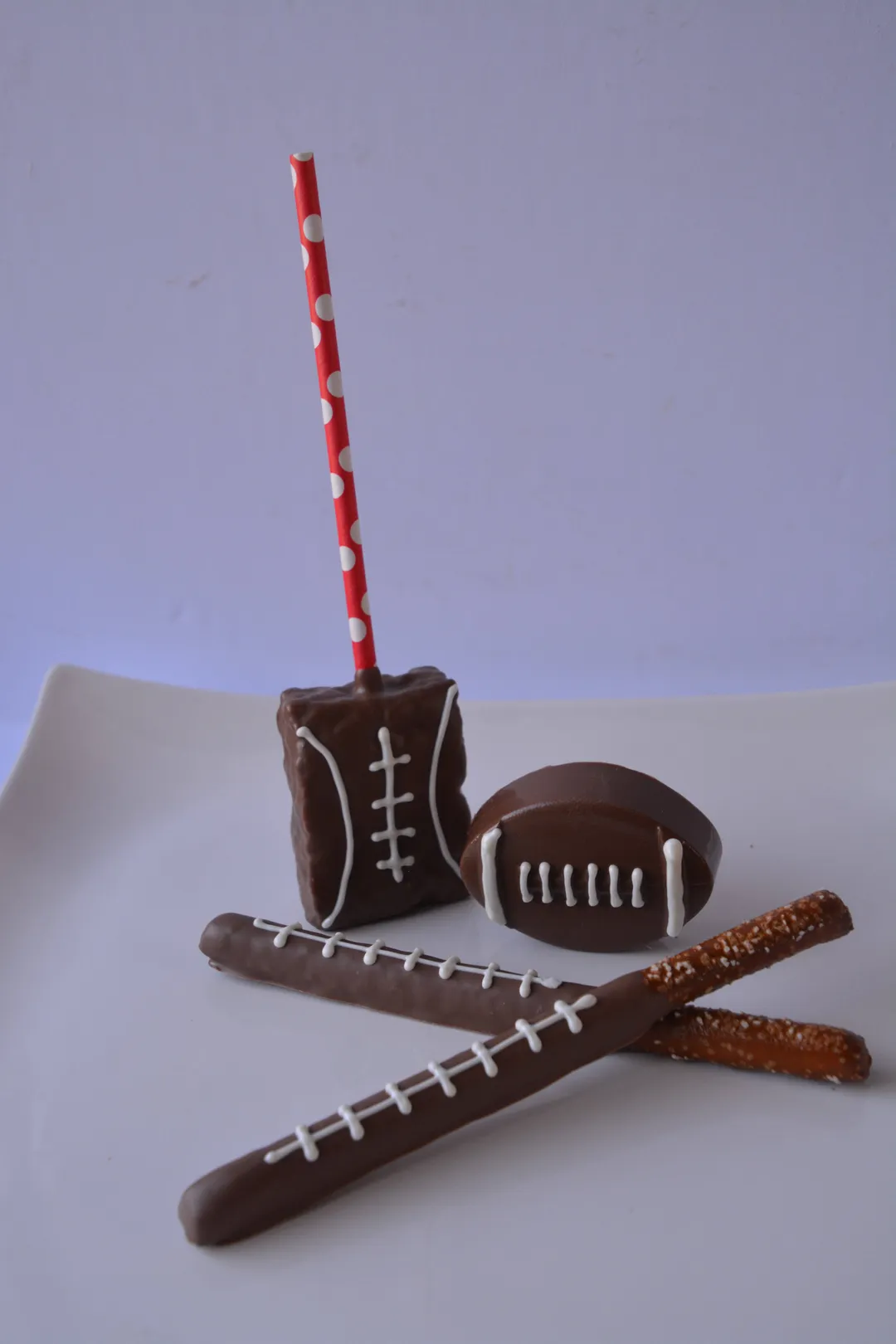 Football Chocolate Rice Crispy Treats 