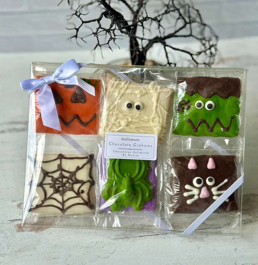Halloween Inspired Chocolate Covered Graham Cracker Set