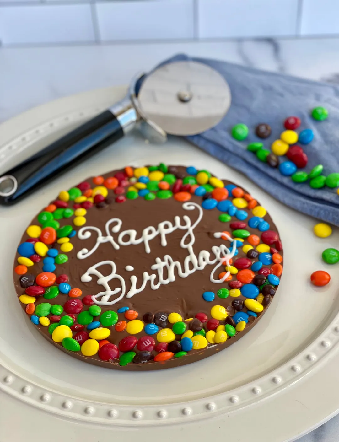 Happy Birthday Chocolate Pizza Box