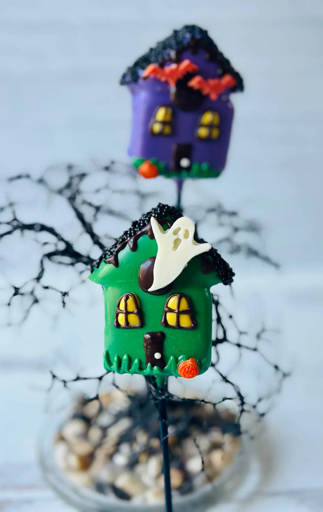 Haunted House Chocolate Covered Marshmallows 