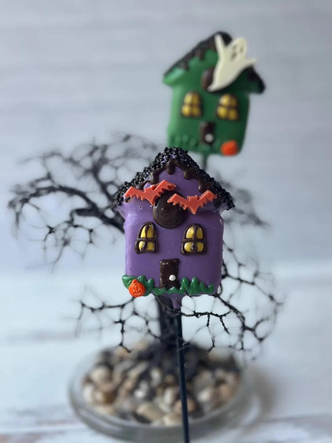 Haunted House Chocolate Covered Marshmallows 